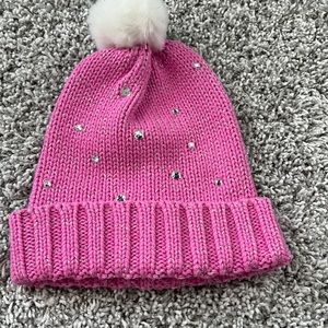 Pink rhinestone hat